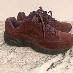 RYKA "Catalyst 3" Burgundy Suede leather Walking Shoes  SIZE 9M